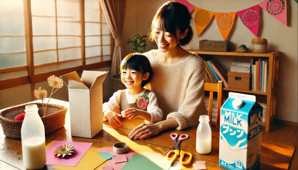 牛乳パックで作成する工作の魅力 父の日 製作 牛乳パック キーホルダー