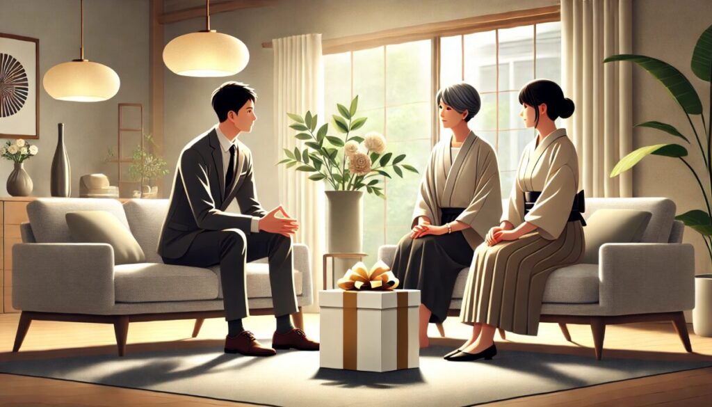 お歳暮をやめる文例の基本構成 お中元 お歳暮 廃止の挨拶 例文 親戚
