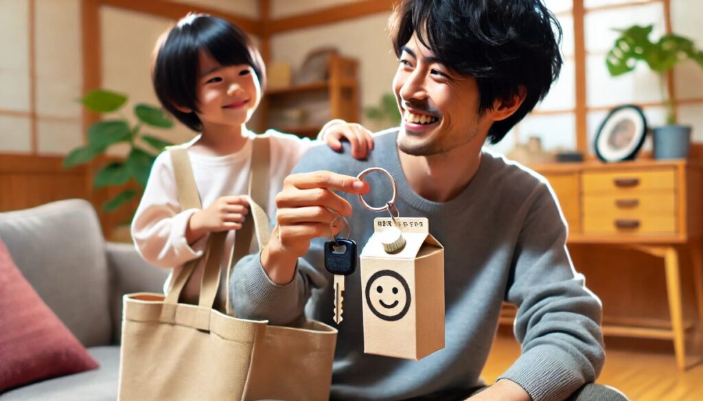 製作実用的なプレゼントとしての魅力 父の日 製作 牛乳パック キーホルダー