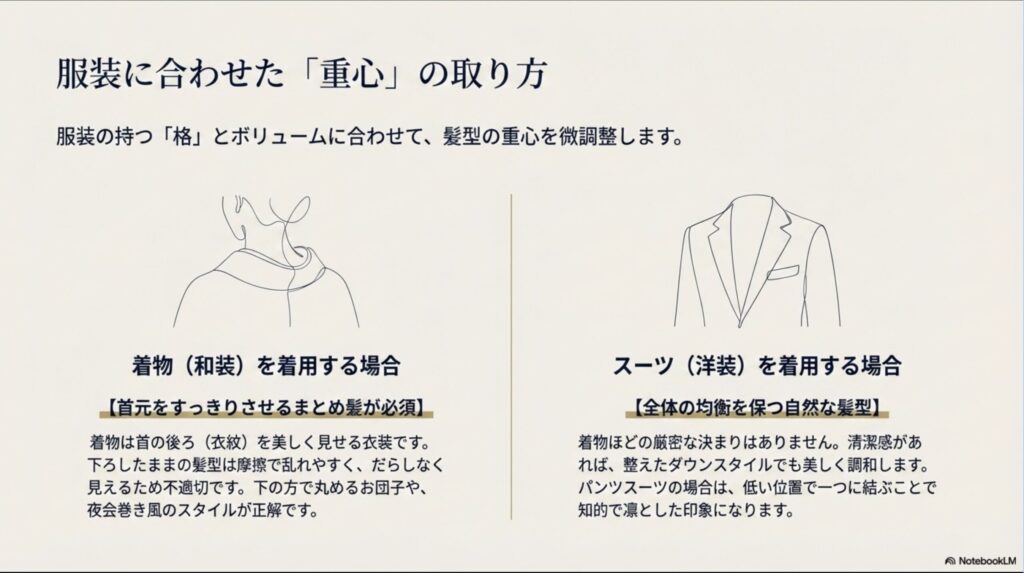 年齢特有の「老け見え」を防ぐ4つの処方箋。頭頂部のぺたんこ回避、表面のアホ毛対策、根元の白髪隠し、毛先の清潔感のあるツヤ出しの方法。