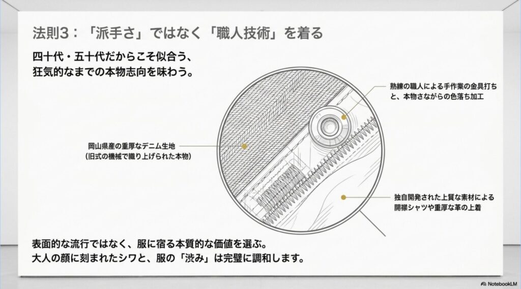 派手な主役アイテム2割に対して無地の引き立て役アイテムを8割にするコーディネートの黄金比を示した円グラフ